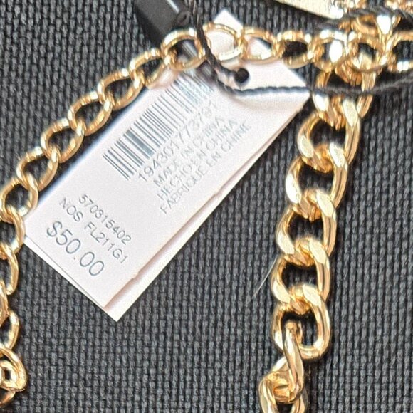 White House Black Market Mixed Metal Coin Short Necklace - Picture 2 of 4